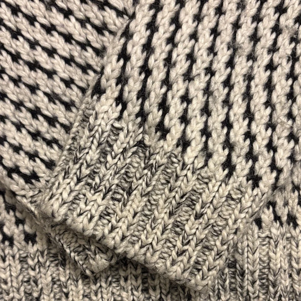 Calvin Klein CK Womens Vtg Cable Knit 1/4 Button Mohair Wool Blend Sweater Sz XL